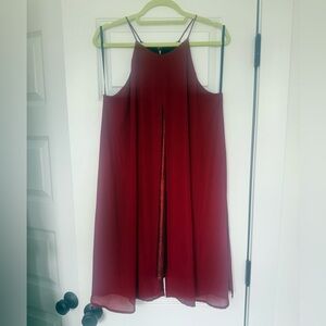 fab'rik Deep Red Midi Dress
